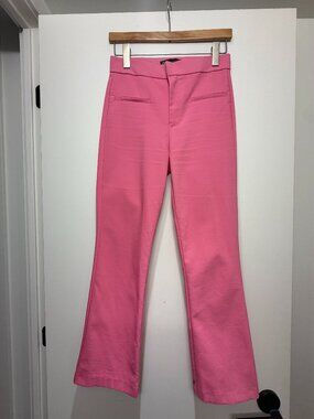 Zara Pink Ankle Cropped Pants